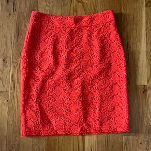 Ann Taylor Laced Orangey Skirt